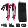 Lightweight Collapsible Hiking Poles Set with Snowshoe Backpacking Gear - 2pcs Aluminum Walking Sticks for Trekking Adventures