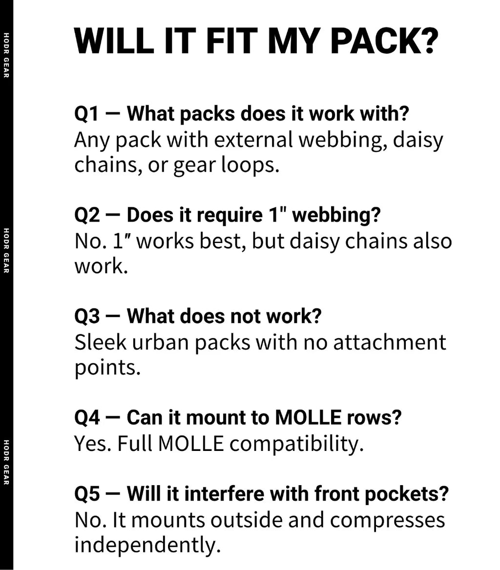 [HODRGEAR] Moudlar Kangaroo Pouch Backpack Expansion 6L Ultralight 58g Gridstop for Hiking Trekking UL Gear Beaver Tail