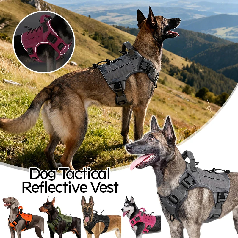 Outdoor Vest for Dogs Splash Protection Pet Adjustable Chest Harness with Handle for Medium and Large Dog Shepherds Labrador
