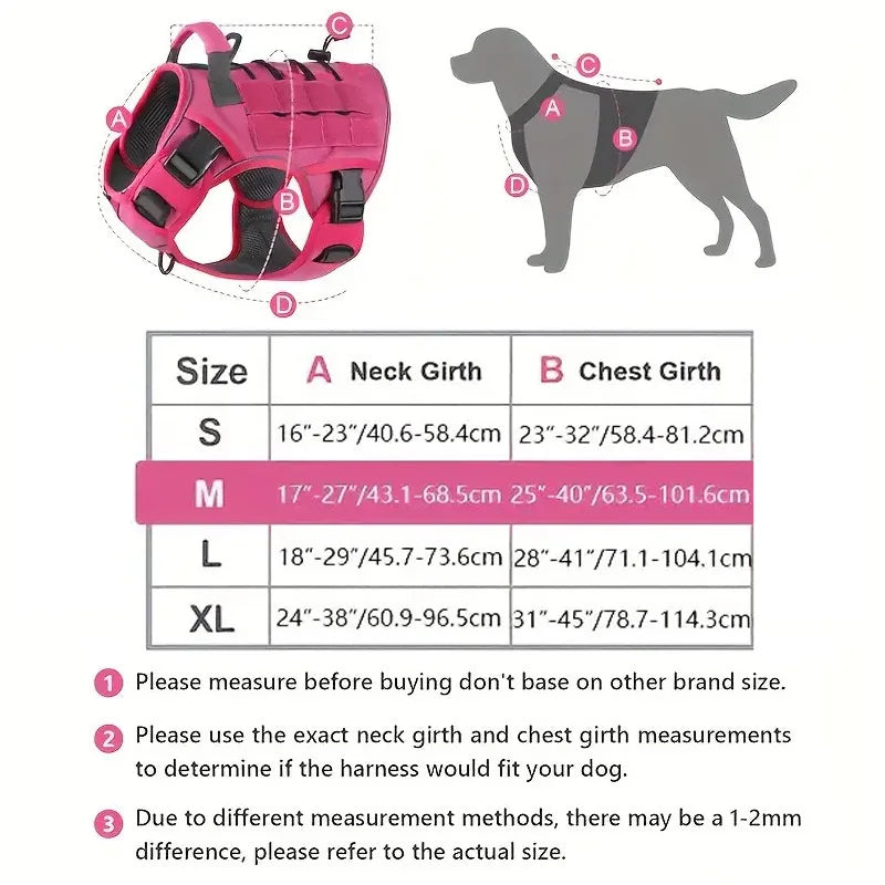 Outdoor Vest for Dogs Splash Protection Pet Adjustable Chest Harness with Handle for Medium and Large Dog Shepherds Labrador