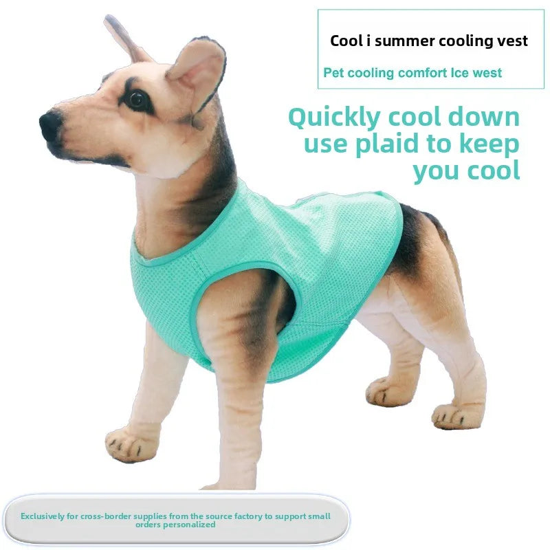 Summer Pet Dog Cooling Vest  Heat Resistant Cool Dogs Clothes Breathable Sun-proof Clothing for Small Large Dogs Outdoor Walking