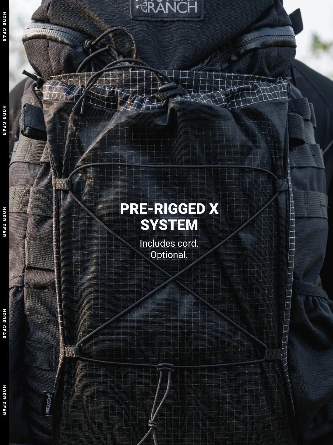 [HODRGEAR] Moudlar Kangaroo Pouch Backpack Expansion 6L Ultralight 58g Gridstop for Hiking Trekking UL Gear Beaver Tail