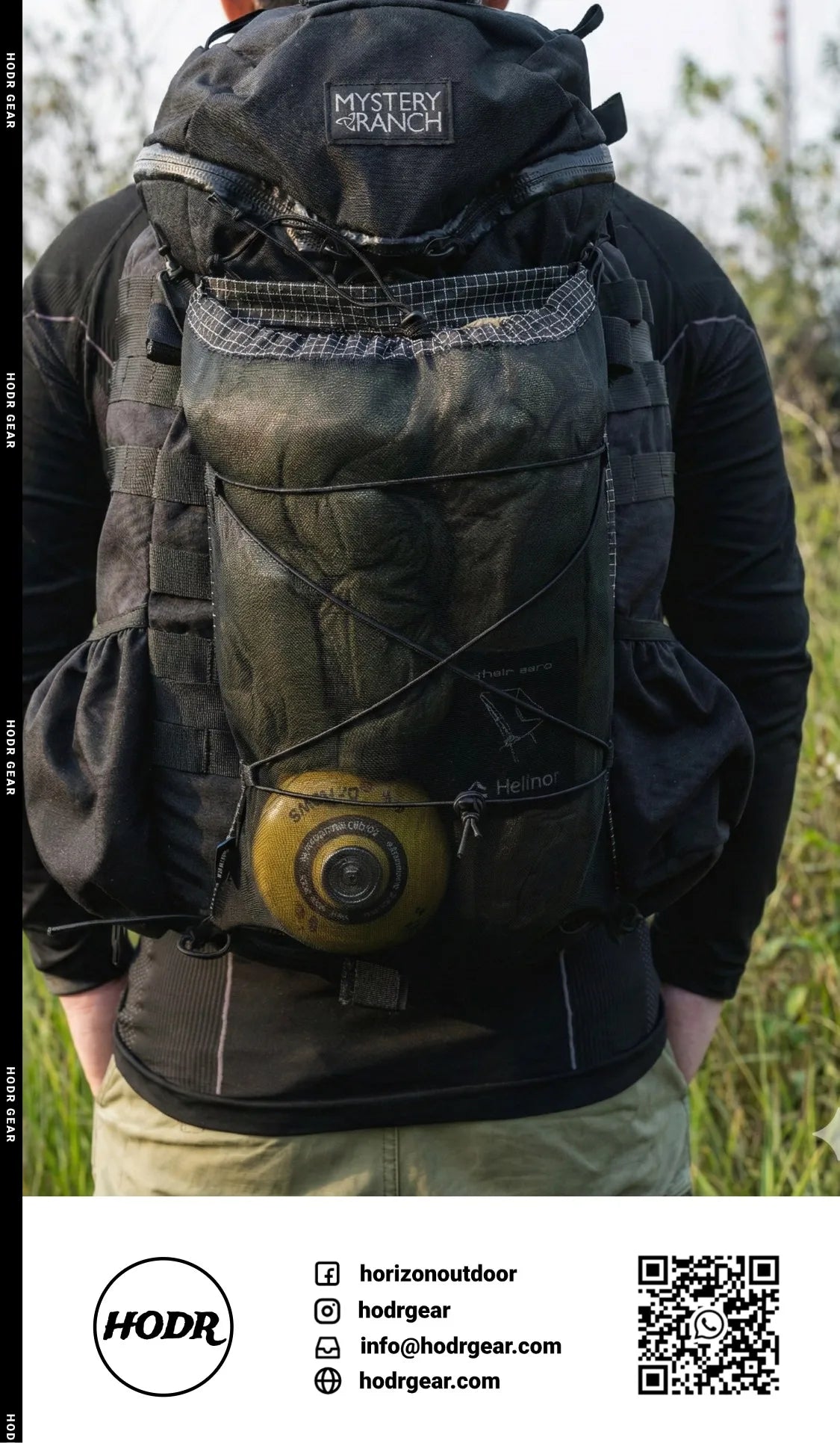 [HODRGEAR] Moudlar Kangaroo Pouch Backpack Expansion 6L Ultralight 58g Gridstop for Hiking Trekking UL Gear Beaver Tail