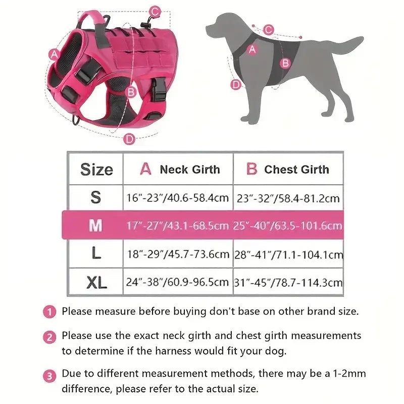 Outdoor Vest for Dogs Splash Protection Pet Adjustable Chest Harness with Handle for Medium and Large Dog Shepherds Labrador