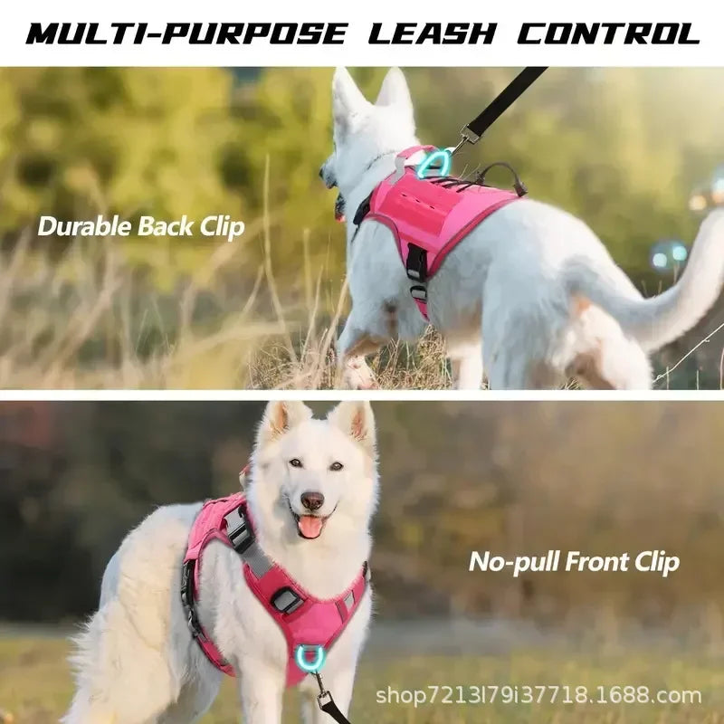 Outdoor Vest for Dogs Splash Protection Pet Adjustable Chest Harness with Handle for Medium and Large Dog Shepherds Labrador