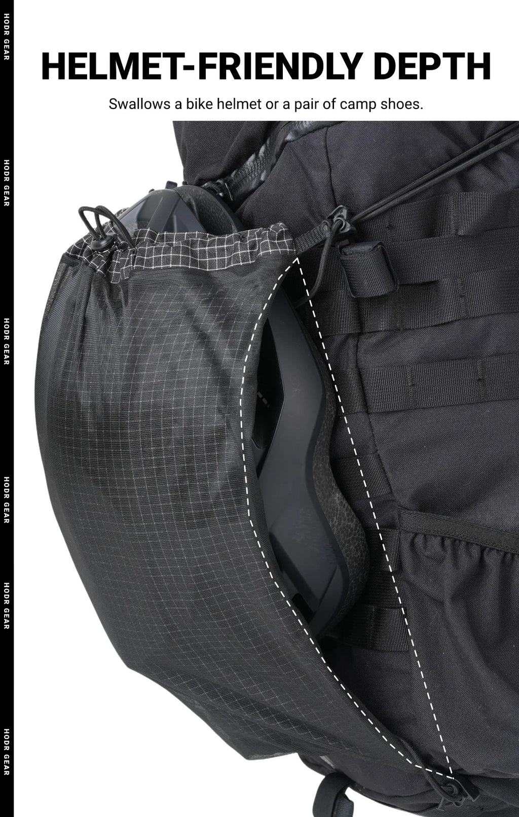 [HODRGEAR] Moudlar Kangaroo Pouch Backpack Expansion 6L Ultralight 58g Gridstop for Hiking Trekking UL Gear Beaver Tail