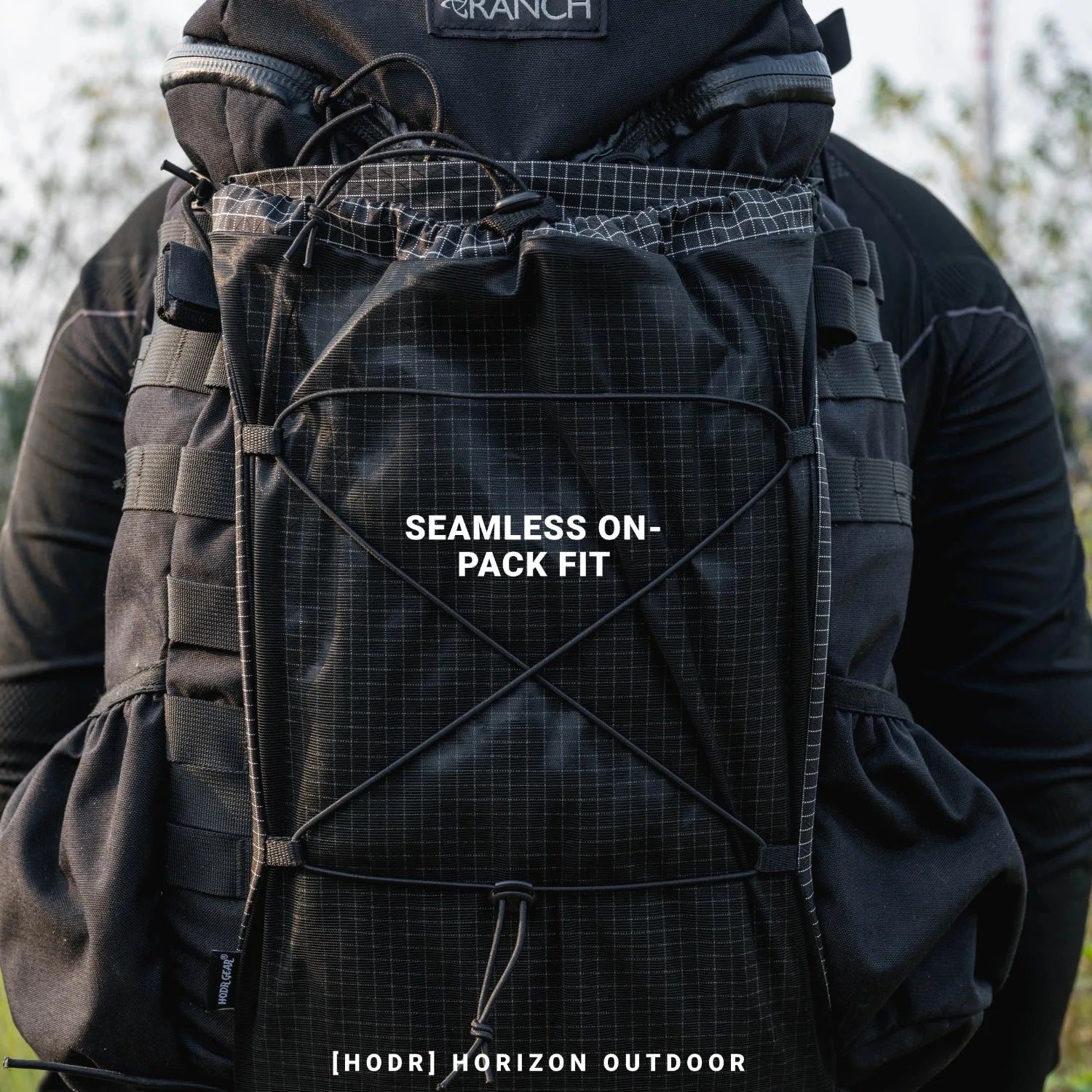 [HODRGEAR] Moudlar Kangaroo Pouch Backpack Expansion 6L Ultralight 58g Gridstop for Hiking Trekking UL Gear Beaver Tail
