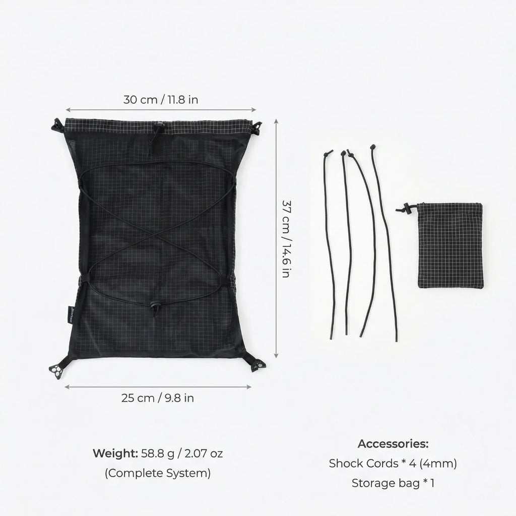 [HODRGEAR] Moudlar Kangaroo Pouch Backpack Expansion 6L Ultralight 58g Gridstop for Hiking Trekking UL Gear Beaver Tail