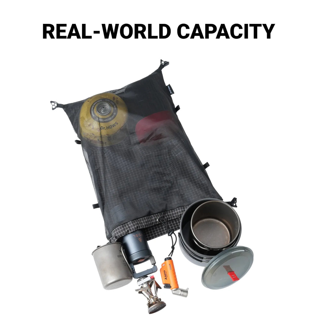 [HODRGEAR] Moudlar Kangaroo Pouch Backpack Expansion 6L Ultralight 58g Gridstop for Hiking Trekking UL Gear Beaver Tail