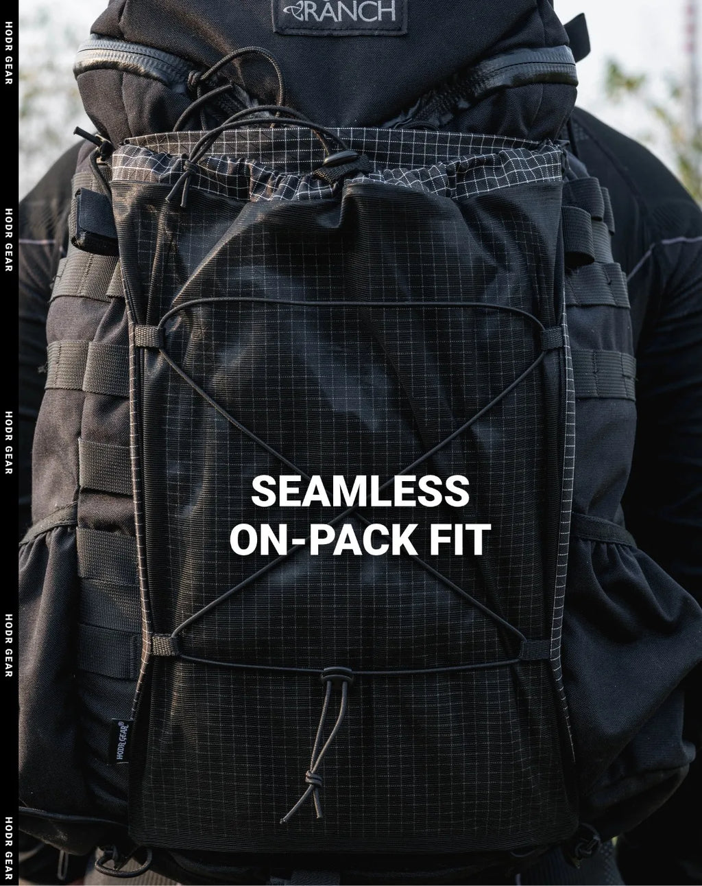 [HODRGEAR] Moudlar Kangaroo Pouch Backpack Expansion 6L Ultralight 58g Gridstop for Hiking Trekking UL Gear Beaver Tail