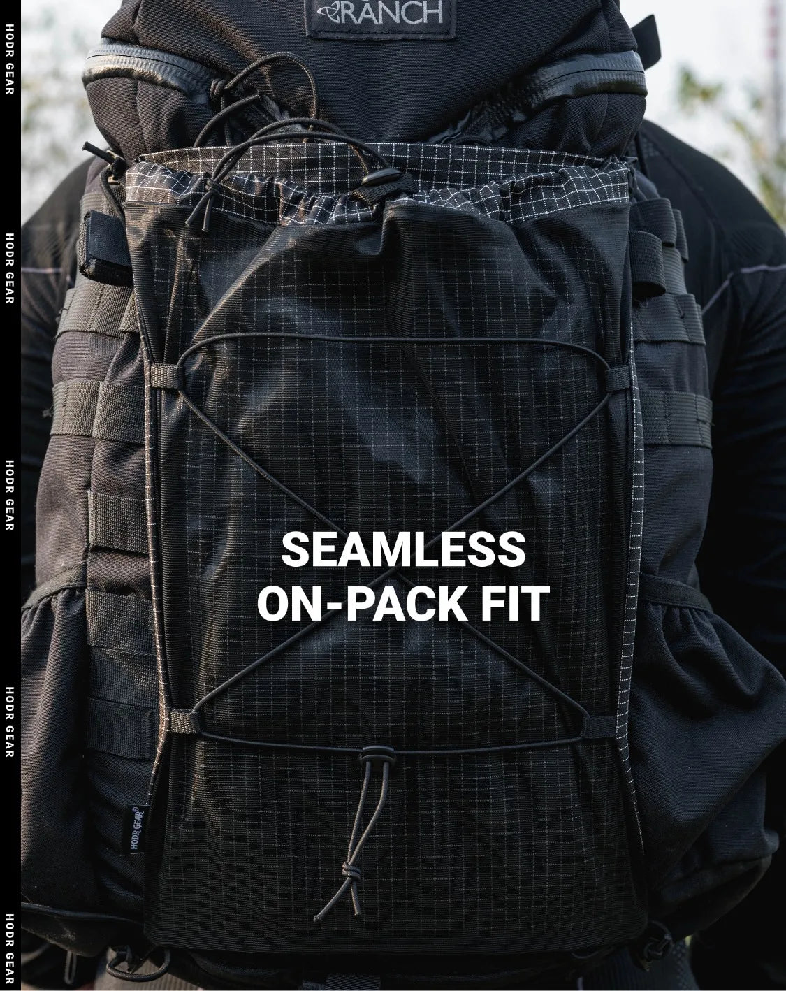 [HODRGEAR] Moudlar Kangaroo Pouch Backpack Expansion 6L Ultralight 58g Gridstop for Hiking Trekking UL Gear Beaver Tail